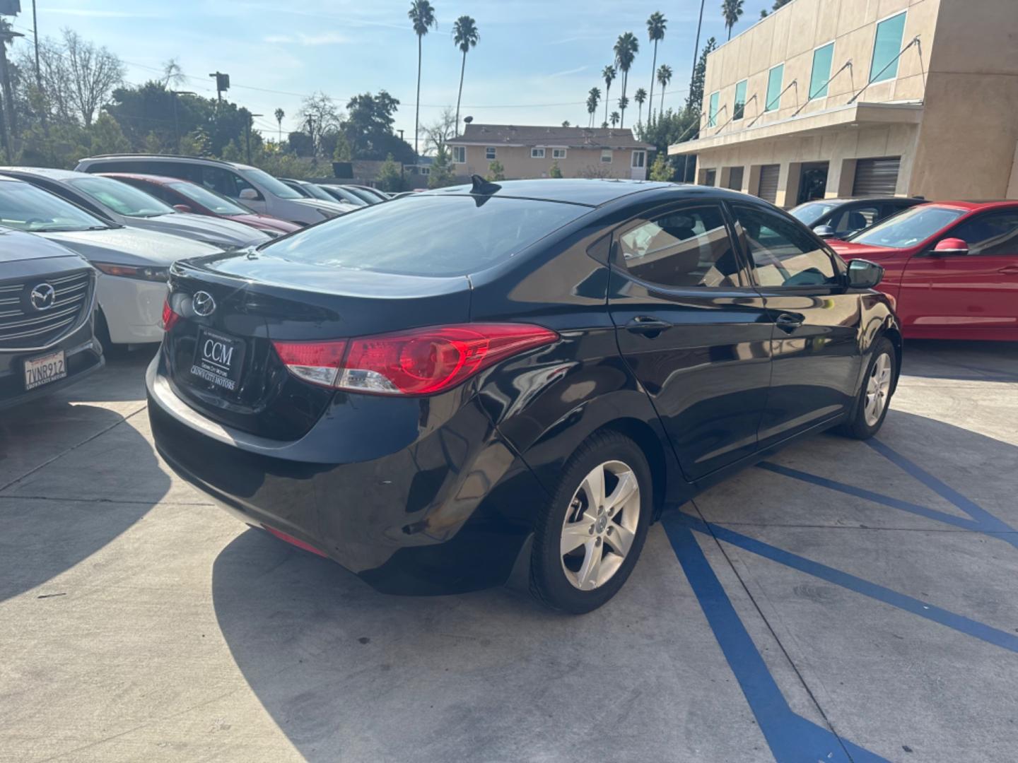 2013 Black /Black Hyundai Elantra (KMHDH4AE8DU) with an 4 Cylinder engine, Automatic transmission, located at 30 S. Berkeley Avenue, Pasadena, CA, 91107, (626) 248-7567, 34.145447, -118.109398 - Low Miles! - Photo#4